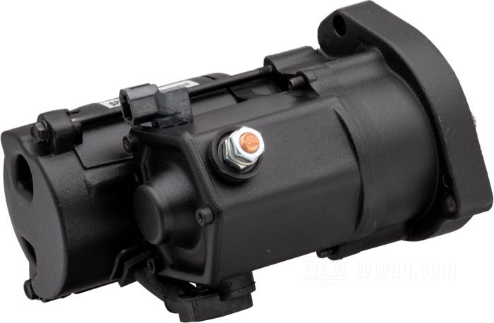 Démarreur de Spyke; adaptable à Big Twin 1994-2006 (sauf Dyna 2006); noir; 1.4 kW; poids brut: 4.17 kg