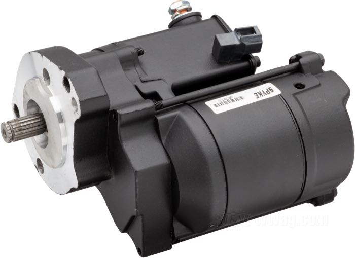 Démarreur de Spyke; adaptable à Big Twin 1994-2006 (sauf Dyna 2006); noir; 1.4 kW; poids brut: 4.17 kg