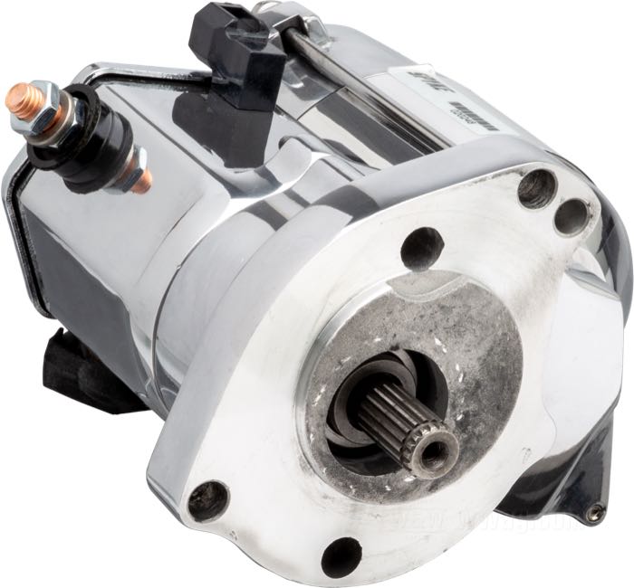 Motor de arranque de Spyke; apropiado para Big Twin 1994-2006 (salvo Dyna 2006); pulido; 1.4 kW; peso bruto: 4.18 kg