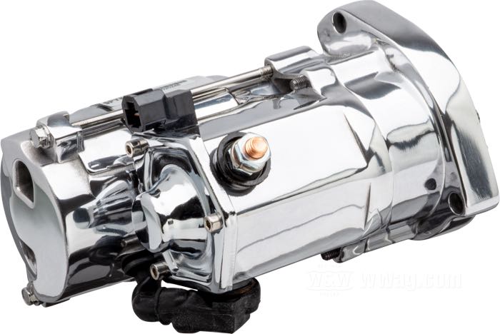 Motor de arranque de Spyke; apropiado para Big Twin 1994-2006 (salvo Dyna 2006); pulido; 1.4 kW; peso bruto: 4.18 kg
