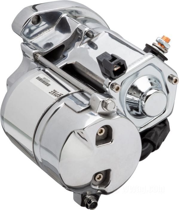 Motor de arranque de Spyke; apropiado para Big Twin 1994-2006 (salvo Dyna 2006); pulido; 1.4 kW; peso bruto: 4.18 kg
