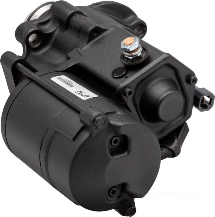 Démarreur de Spyke; adaptable à Dyna 2006, tous les modèles Twin Cam 96 2007→; noir; 1.4 kW; poids brut: 4.3 kg