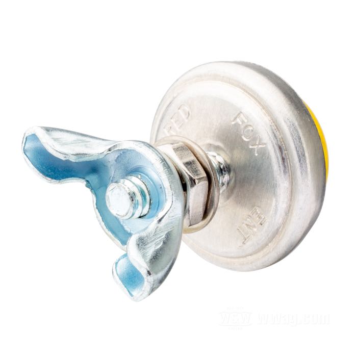 Reflector »Smooth« by Red Fox; glass / steel / aluminum, yellow; length: 17 mm; Ø 25 mm; thread: #10-24; with hex nut; with wing nut; USA; gross weight: 14 g
