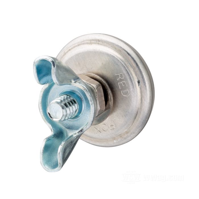 Reflector »Prism Cut« by Red Fox; glass / steel / aluminum, red; length: 17 mm; Ø 25 mm; thread: #10-24; with hex and wing nut; with wing nut; USA; gross weight: 12 g