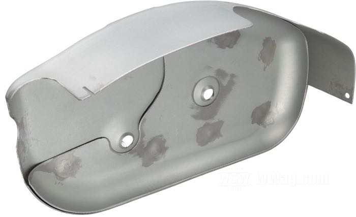 Cover by The Cyclery; for Oil pump; fits V models 1936; steel, primer-coated; replaces OEM HD 740-34; gross weight: 651 g
