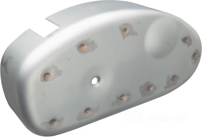 Cover by The Cyclery; for Oil pump; fits V models 1930-early 1931; steel, bare; replaces OEM HD 721-30; gross weight: 799 g