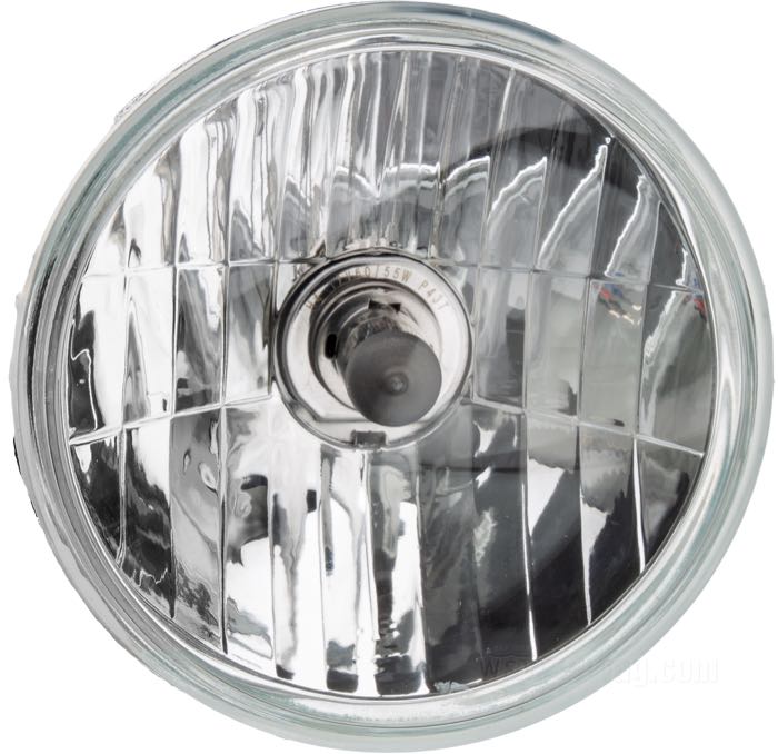 Headlight insert; for Mercury headlights; steel / glass; Ø 5-3/4”; 12 V; with 12 V bulb; gross weight: 370 g