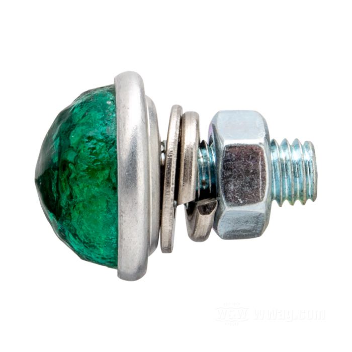 Reflector »Prism Cut Small« by Red Fox; glass / steel / aluminum; length: 10 mm; Ø 18 mm; thread: M6; with hex nut and lockwasher; USA; gross weight: 10.4 g
