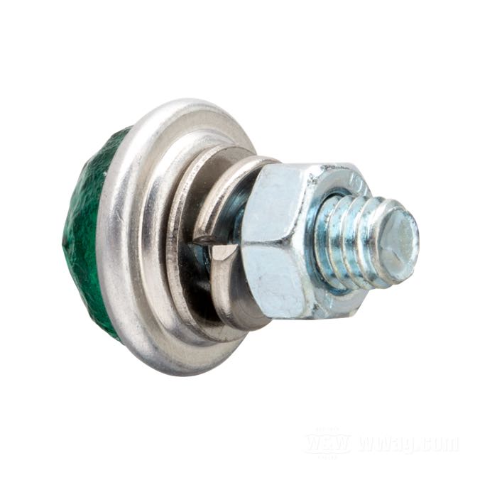 Reflector »Prism Cut Small« by Red Fox; glass / steel / aluminum; length: 10 mm; Ø 18 mm; thread: M6; with hex nut and lockwasher; USA; gross weight: 10.4 g
