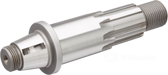 Eje cigüeñal lado transmisión de Jims; apropiado para Big Twin 1970-1971; acero; reemplaza OEM HD 24001-70; peso bruto: 700 g