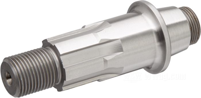 Sprocket shaft by Jims; fits Sportster 1981-1985; steel; replaces OEM HD 24000-80; gross weight: 370 g