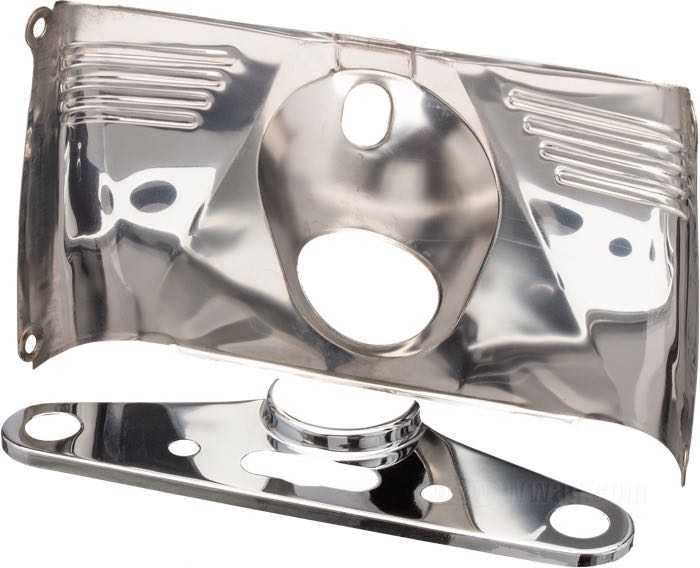 Covers; for Hydraulic fork; fits Hydra Glide 1949; 4 pieces; stainless steel, polished; replaces OEM HD 46273-49, 46283-49, 46281-49, and 45740-49; gross weight: 700 g