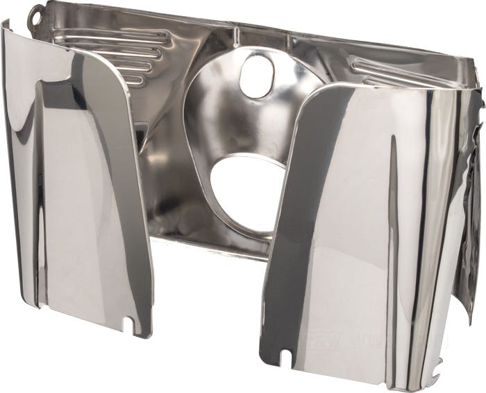 Covers; for Hydraulic fork; fits Hydra Glide 1949; 4 pieces; stainless steel, polished; replaces OEM HD 46273-49, 46283-49, 46281-49, and 45740-49; gross weight: 700 g