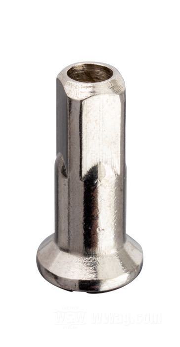 Nipplo da raggio; lungh. standard; acciaio inox, lucidato; lunghezza: 22 mm; Ø 7.1 mm; filettatura: 8G-32; peso lordo: 10 g