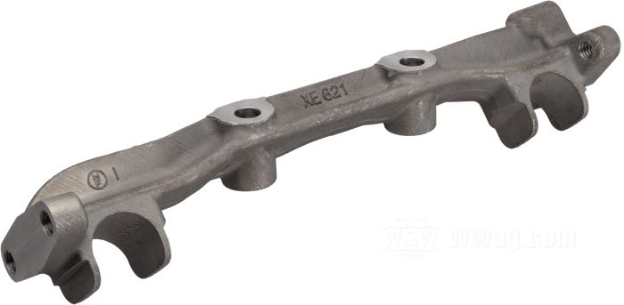 Motorhalterung von VG Classic Frames & Parts; für Motor; passend für Early Panhead 1948-1951; Stahlguss, blank, vorne; Bruttogewicht: 1.1 kg