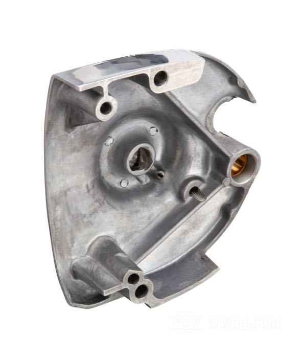 Cache pignon; adaptable à 4 vitesses Sportster 1952-1970; Kickstart uniquement; alu coulé, poli; remplace OEM HD 34782-57A; poids brut: 800 g
