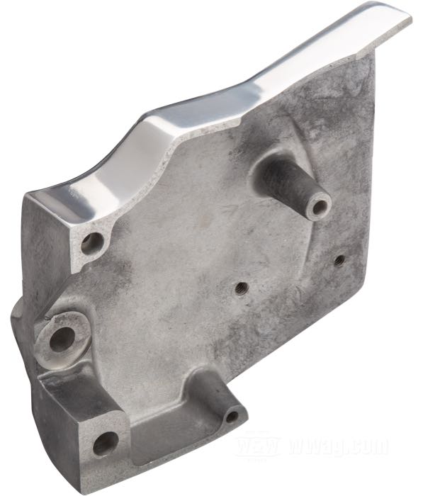 Sprocket cover; fits 4-Speed Sportster 1980; E-Start; cast aluminum, polished; replaces OEM HD 34911-80; gross weight: 960 g
