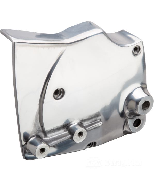 Sprocket cover; fits 4-Speed Sportster 1980; E-Start; cast aluminum, polished; replaces OEM HD 34911-80; gross weight: 960 g