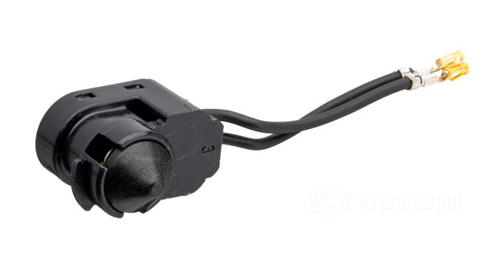 Interruttore; per Leva frizione a mano; atto per Sportster 2014-2020, Dyna 2012-2017, Softail 2012-2021, FXDRS 2020; ottone / plastica / rame; con 5 cm di vaci elettrici; rimpiazza OEM HD 71500117; peso lordo: 4.8 g