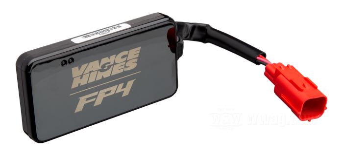 Boîtier de reparamétrage »Fuelpak FP4« de Vance & Hines; adaptable à Softail Touring Trikes 2021→ (avec prise OBD 6 voies); noir; L x L x H: 85 x 44 x 13 mm; USA; poids brut: 95 g