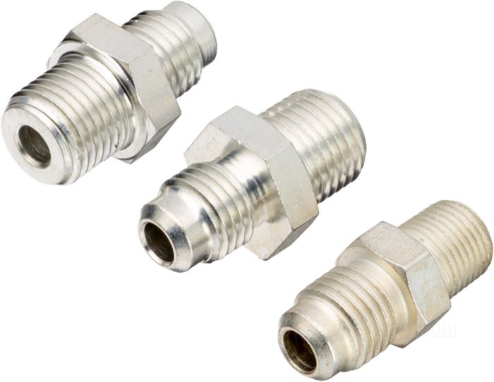 Raccordo condotto olio di Colony; per Alloggiamenti bilancieri / Coperchio distribuzione; atto per Knucklehead 1942-1947; acciaio, CAD (procedimento ZnNi); rimpiazza OEM HD 17330-42 e 17325-42; U.S.A.; peso lordo: 60 g