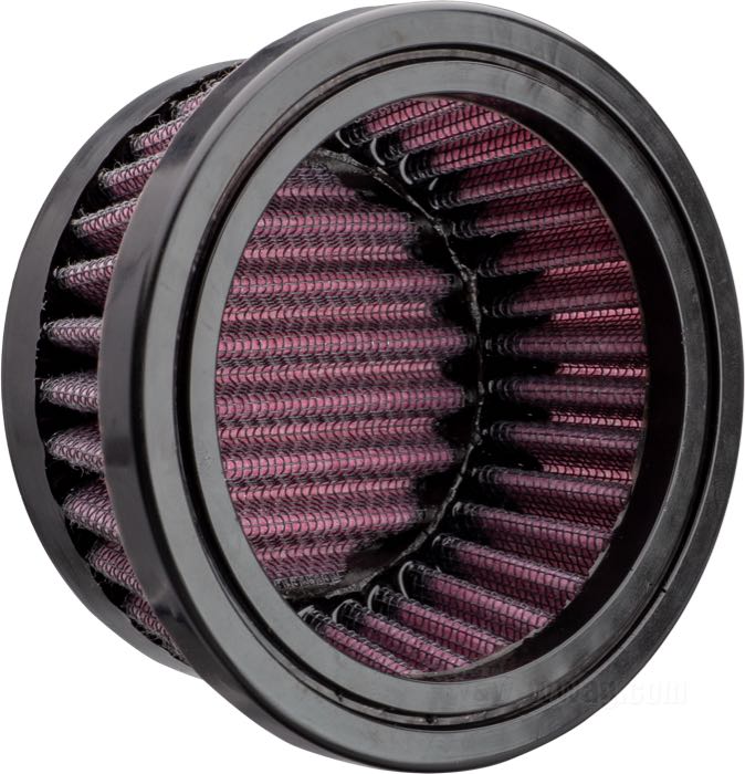 Filterelement von K&N; für Sirenen Luftfilter; Papier / Gummi / Stahl, schwarz; Tiefe: 45 mm; Ø 104 mm; Bruttogewicht: 125 g