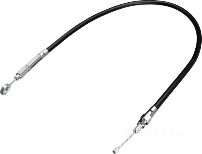 Clutch cable; for Jockey Shift Kits Softail 1989-1999; fits Softail 1989-1999; steel, black vinyl; length: 94 cm; gross weight: 305.8 g