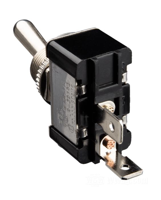 Kippschalter; für Zusatzscheinwerfer; Messing / Kunststoff / Stahl; 6 oder 12 V; 35 A; ersetzt OEM HD 67844-70 und 67858-89; Bruttogewicht: 30 g