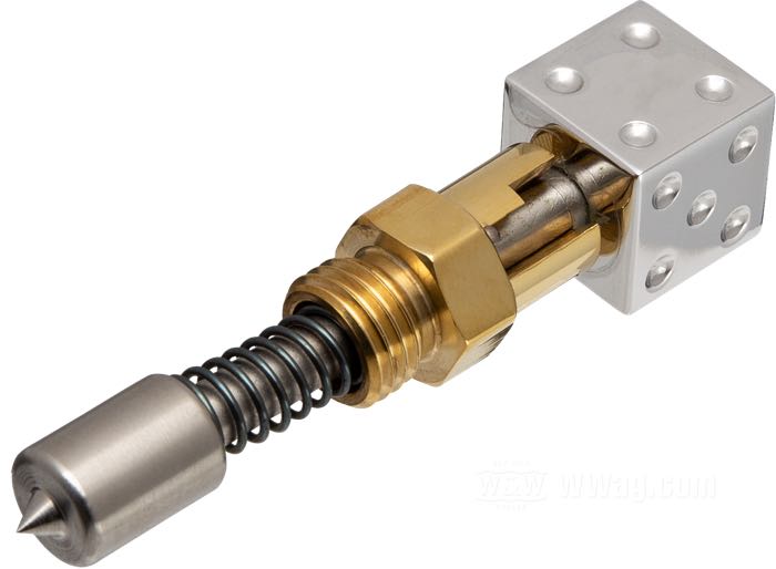 Starter »Lucky 7« de Kustom Tech; pour carbus S&S; acier inox / laiton / aluminium, à 2 niveaux; poids brut: 60 g