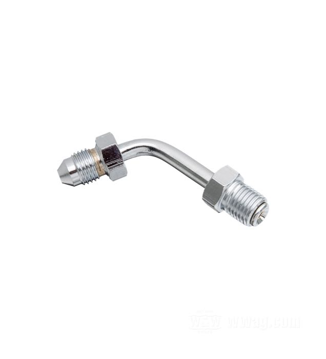 Fitting by Goodridge; steel, chrome-plated, 60°; connection thread: JIC 37°-3→3/8”-24 IF; gross weight: 20 g