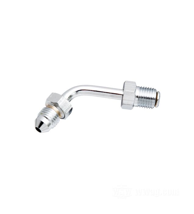 Fitting by Goodridge; steel, chrome-plated, 60°; connection thread: JIC 37°-3→3/8”-24 IF; gross weight: 20 g