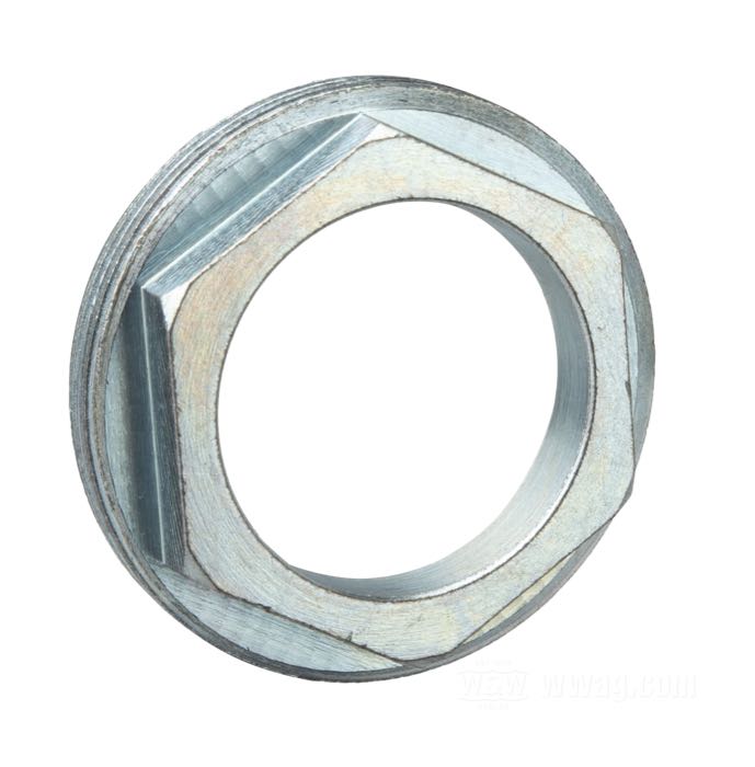 Tuerca freno; para Brazo oscilante / Cojinete; apropiado para XLH, XLCH late 1974-1981; derecha; acero, cincado; reemplaza OEM HD 47515-74; peso bruto: 60 g