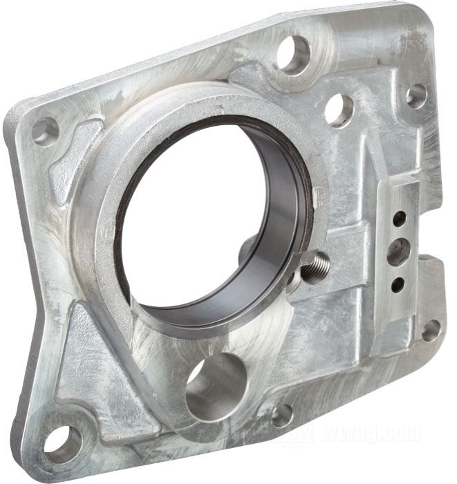 Bearing support plate; for Transmission; fits Sportster 1957-1983; aluminum; replaces OEM HD 34844-57B; gross weight: 876.8 g