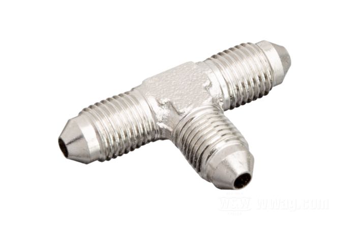 Fitting by Goodridge; stainless steel, T; connection thread: JIC 37°-3→2 x JIC 37°-3; gross weight: 30 g