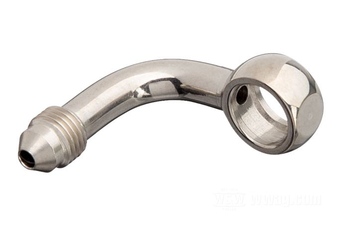 Fitting by Goodridge; stainless steel, 90°; Ø 7/16”; connection thread: JIC 37°-3→banjo; gross weight: 20 g