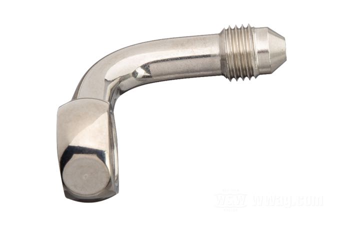 Fitting by Goodridge; stainless steel, 90°; Ø 7/16”; connection thread: JIC 37°-3→banjo; gross weight: 20 g