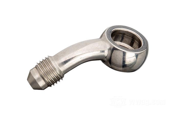 Fitting by Goodridge; stainless steel, 45°; Ø 3/8”; connection thread: JIC 37°-3→banjo; gross weight: 14 g