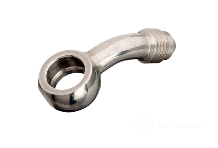 Fitting by Goodridge; stainless steel, 45°; Ø 3/8”; connection thread: JIC 37°-3→banjo; gross weight: 14 g
