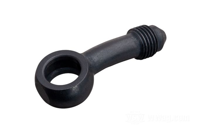 Raccord de Goodridge; aluminium, noir, anodisé, 20°; Ø 3/8”; filet raccord: JIC 37°-3→banjo; poids brut: 10 g