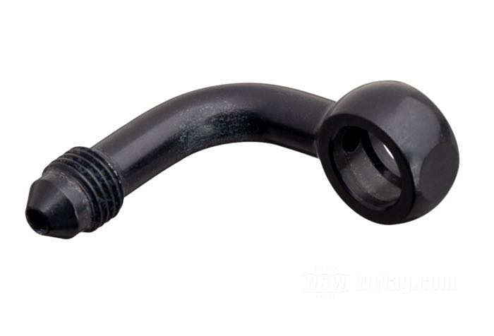 Racor de Goodridge; aluminio, negro, anodizado, 90°; Ø 3/8”; rosca del racor: JIC 37°-3→banjo; peso bruto: 10 g