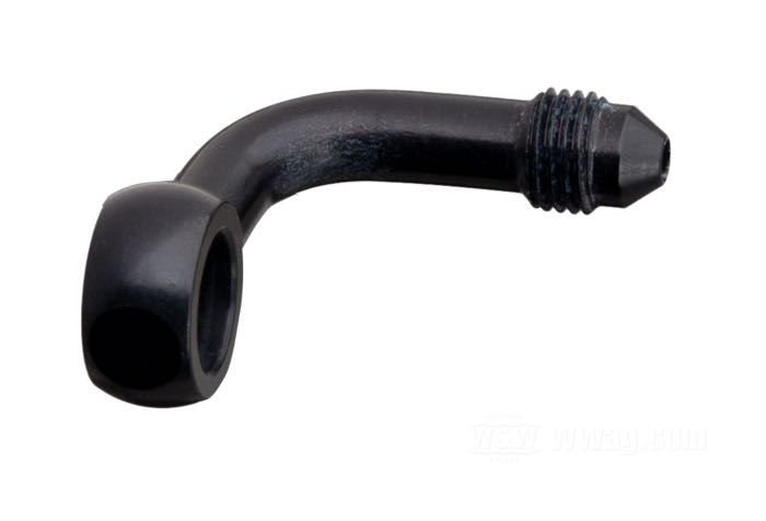 Racor de Goodridge; aluminio, negro, anodizado, 90°; Ø 3/8”; rosca del racor: JIC 37°-3→banjo; peso bruto: 10 g