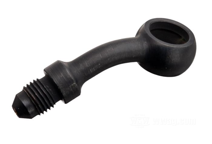 Raccord de Goodridge; acier, noir, parkerisé, 30°; Ø 7/16”; filet raccord: JIC 37°-3→banjo; poids brut: 20 g