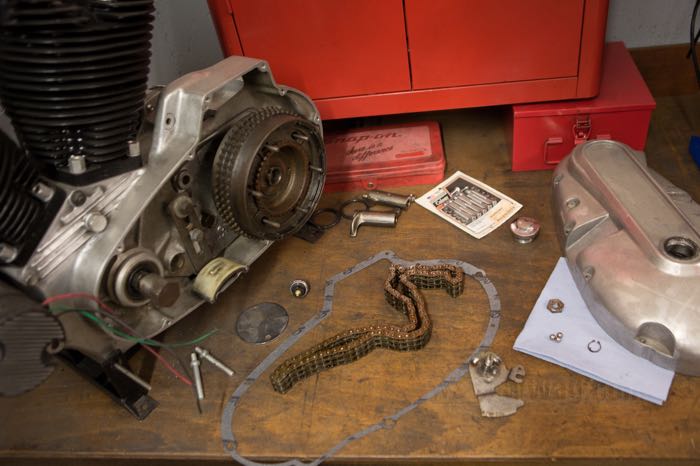 Bearing support plate; for Transmission; fits Sportster 1957-1983; aluminum; replaces OEM HD 34844-57B; gross weight: 876.8 g