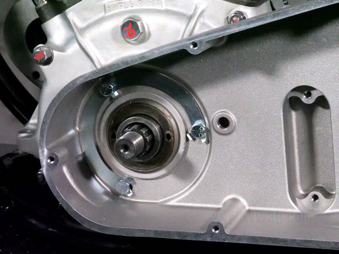 Carter primaire intérieur de Cannonball; adaptable à Big Twin 1965-1969; alu coulé; remplace OEM HD 60617-65A; Allemagne; poids brut: 4.56 kg