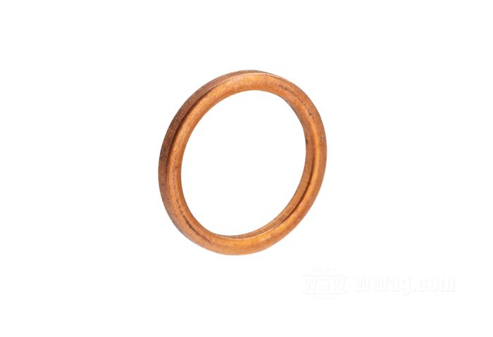 Seal washer by Goodridge; copper; ID x OD: 12.35 x 15.3 mm, 1.4 mm thick; for bolt: 12 mm; gross weight: 1 g