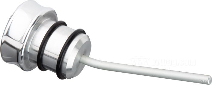 Bouchon de remplissage »Bullet« de CPV; pour Bac à huile; pour tubulure de remplissage 1-1/4”; adaptable à Softail Evolution; avec jauge; aluminium, poli; Europe; poids brut: 150 g