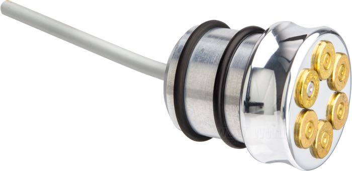Tappo riempimento »Bullet« di CPV; per Serbatoio olio; per bocchettone 1-5/16”; atto per Softail Twin Cam ; con astina; alluminio, lucidato; Europa; peso lordo: 200 g