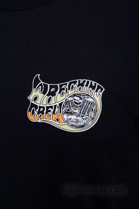 Maglietta »Never Stop Kicking« di Wrecking Crew; cotone 200 g/m², nero; taglia: S; peso lordo: 169.2 g