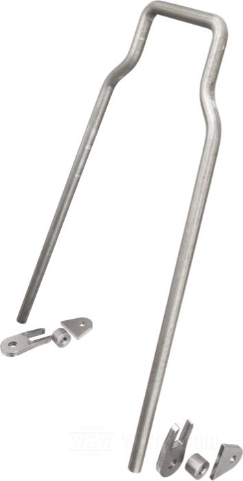 Sissy Bar »DIY Shorty« von The GasBox; Stahl, blank, oben abgeflacht; Breite: 270 mm; Höhe: 400 mm; Ø 12.7 mm; USA; Bruttogewicht: 1.33 kg