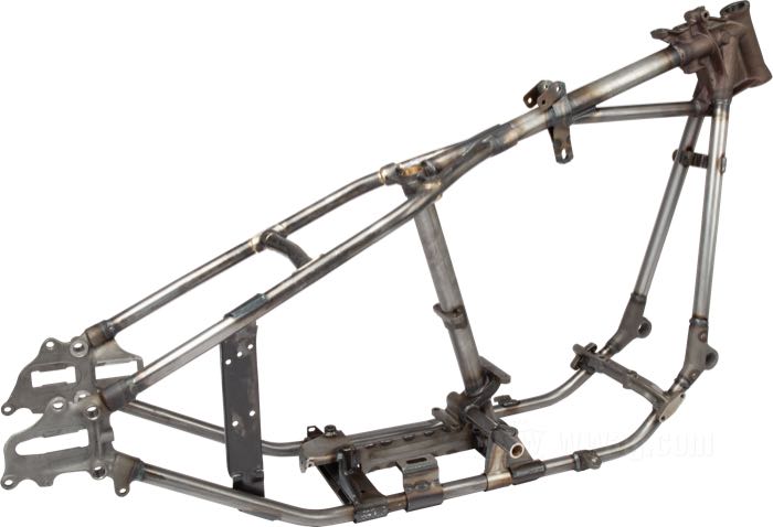 Telaio rigido »Straightleg« di VG Classic Frames & Parts; atto per Knucklehead/Big Twin Flathead 1947; acciaio / ghisa sferoidale, naturale; rake: 30 °; rimpiazza OEM HD 47000-40A; Paesi Bassi; peso lordo: 38 kg